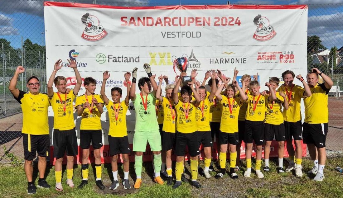 Kruttsterk 2. plass i Sandarcup for G14.